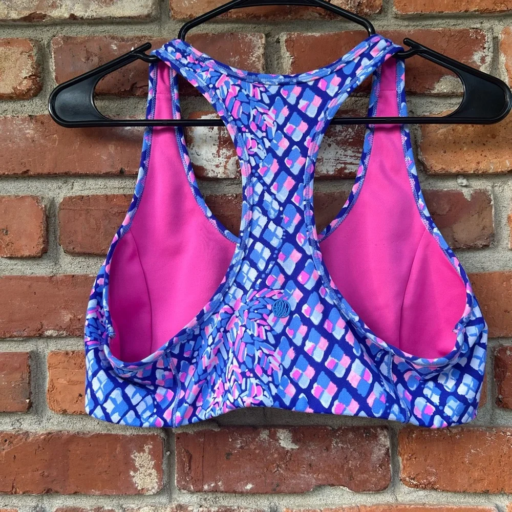 Lilly Pulitzer Luxletic Teegan Sports Bra Large - Picture 3 of 6